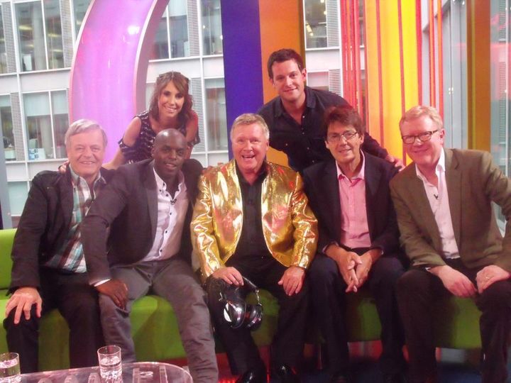 David on The One Show (2011) with Tony Blackburn, Trevor Nelson, Mike Read and David Jensen