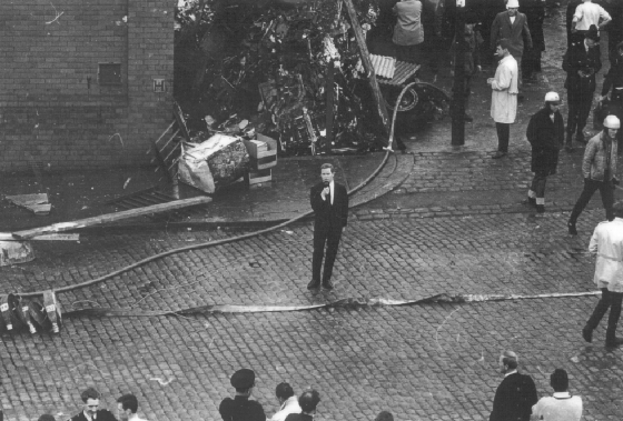 Reporting live for ITN: the Stockport Air Disaster, 1967